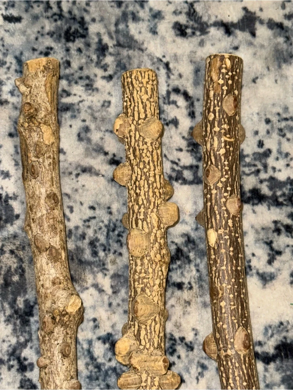 Set of 4 Natural Wood Bird Cage Perches Branch Perches